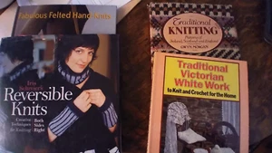 4 books KNITTING PATTERNS traditional felting victorian reversible - Picture 1 of 4