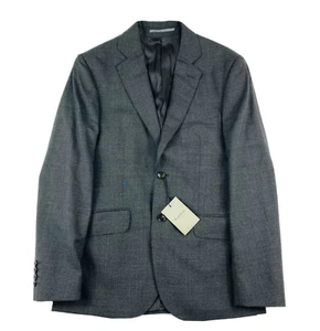 Hardy Amies Gray Charcoal Checked Marlane Wool Mens Blazer 38R NWT - Picture 1 of 6