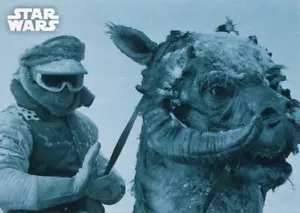 Star Wars ESB Black & White Blue Base Card #1 The Wastelands of Hoth - Foto 1 di 1