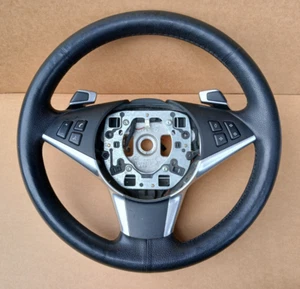 04-08 BMW E85 E86 Z4 OEM Multifunction Leather Steering Wheel +Steptronic Paddle - Foto 1 di 24