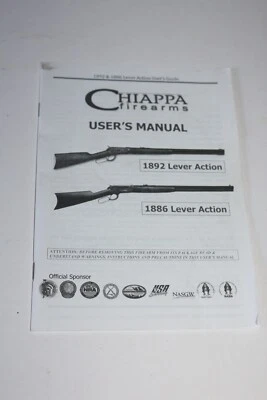 Chiappa Armas de Fuego MANUAL DE USUARIO para rifle de pistola modelos 1892 y 1886 palanca acción Foto 1 de 2