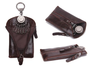 Portafoglio Portamonete Porta Chiavi Auto Casa Pelle 2in1 Organizzatore Borsa Portachiavi - Foto 1 di 11
