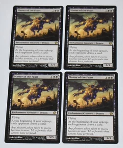 4X MASTER OF THE FEAST Black Rare JOURNEY INTO NYX MAGIC GATHERING CARD - Picture 1 of 4