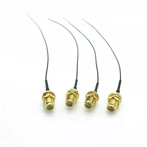 4Pcs U.FL IPEX MHF4 to RP-SMA 0.81mm RF Pigtail Cable Antenna for NGFF Card 25cm - Picture 1 of 3