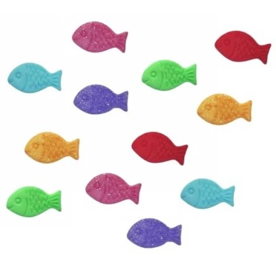 School of Mini Fish - Shelly's Buttons Embellishments - Beach Craft Sewing Scrap - Image 1 of 2