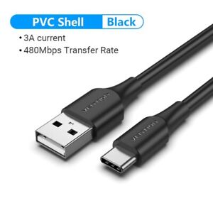 Cable Vention tipo C Cable 3A USB C Cable de carga tipo C