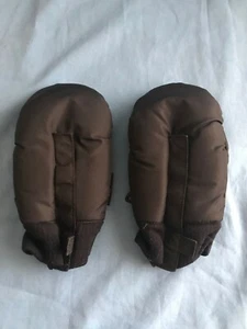 Pre-Owned Pair Kids Fera Black Mittens Size M Reinforced Palms & Fake Fur Lining - Picture 1 of 8