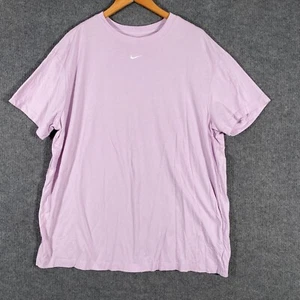 Nike Shirt Womens XL Purple White Tee Loose Fit Centre Swoosh Tick Ladies 8U - Picture 1 of 11