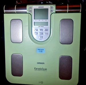Omron Karada Scan Body Composition Monitor Scanner Bathroom Scales - Turquoise - Picture 1 of 5