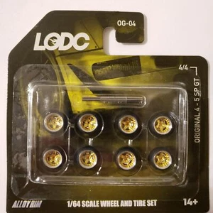 LODC Series 1 10mm Ruote GT 5 razze S1 4/4 Cerchio Cromato con Inserto Oro 1:64 - Foto 1 di 3