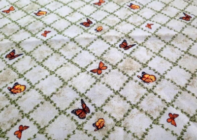 1 1/2码迈克尔·米勒织物蝴蝶树架CX8826绿色君主蝴蝶 — 第 1/4 张图片