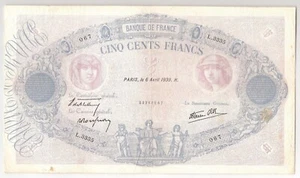 FRANCE 500 FRANCS 1939 P:88c VF - Picture 1 of 2