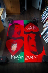 YSL 💋VICE VERSA großes französisches Vintage Werbung Mode Poster Original 90er Jahre - Bild 1 von 7