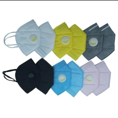 NEW FACE MASKS with AIR Breathing Valve COMES W/10 DISPOL MASKS/10 FREE GLOVES - Image 1 of 4
