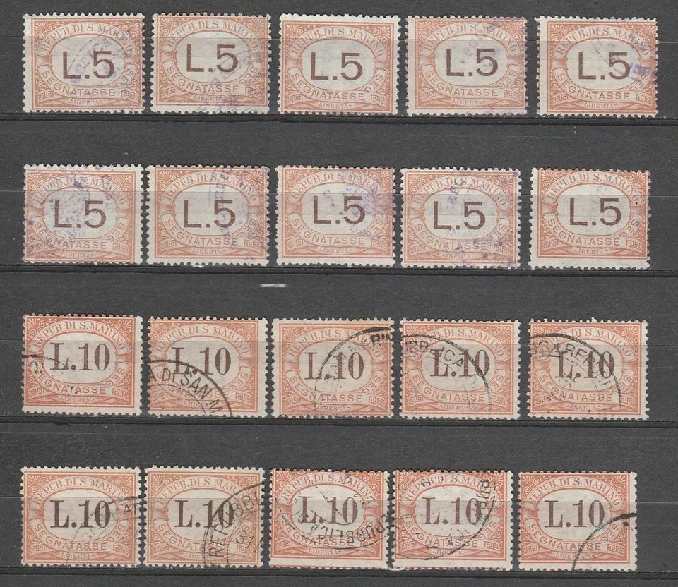 S37574 Dealer Stock Used 1925 Postage Stamps L.5 + L.10 2v Saxon 26/27 X10 - image 1 of 1