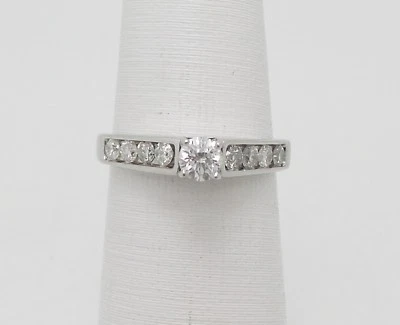 1/2CT Natural Diamond Anniversary Engagement Wedding Bridal Ring 14K White Gold - Image 1 of 4