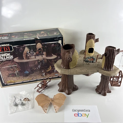 Star Wars Ewok Village Action Playset ROTJ 1983 Vintage Kenner Incomplete w Box Cover
