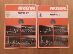 Arsenal 1973/74 FA Cup Home Programmes select from menu - Picture 1 of 3