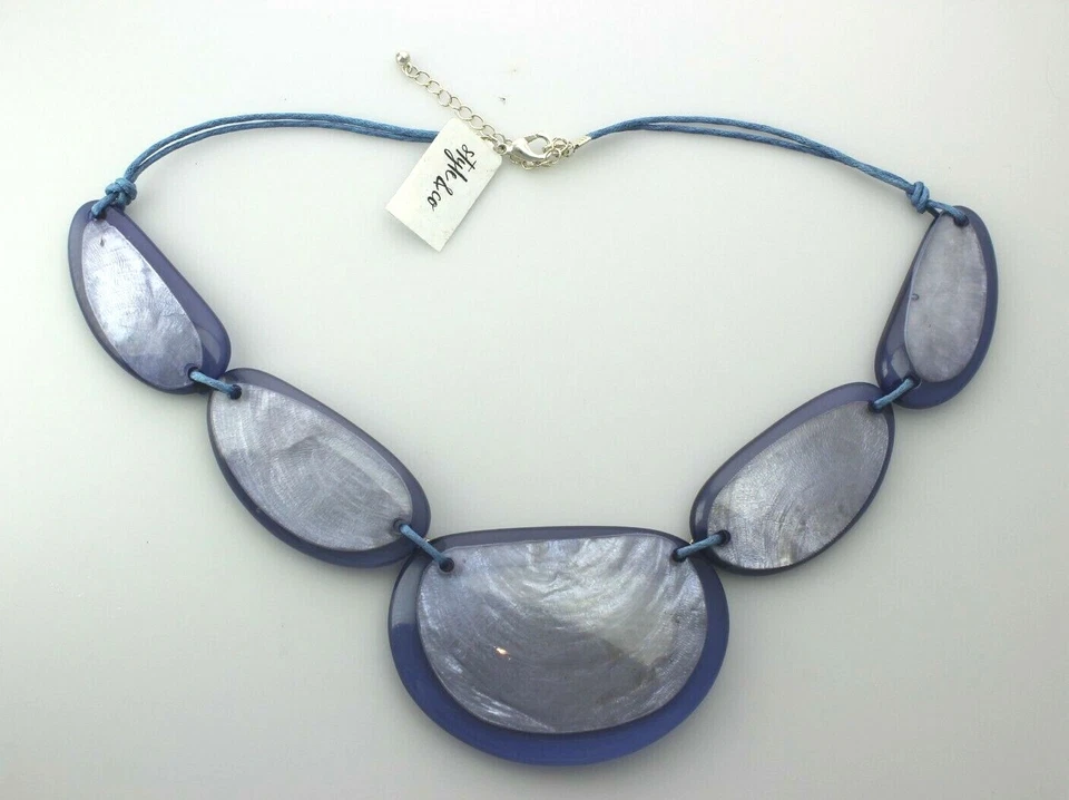 Style & Co Blue Resin Statement Necklace, 21-1/2" + 3" extender - Image 1 of 2