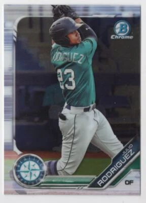 2019 Bowman Draft Chrome Julio Rodriguez Seattle Mariners #BDC-60 - Image 1 of 2