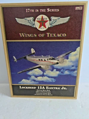 WINGS OF TEXACO LOCKHEED 12A ELECTRA JR. AIRPLANE 17th In Series Brushed Metal - Image 1 of 3