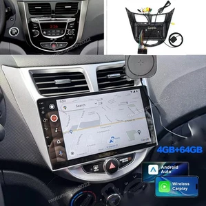64GB CarPlay GPS FM For Hyundai Accent Solaris Verna Android 13 Car Stereo Radio - Picture 1 of 17