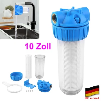 10" Wasserfilter Filtergehäuse mit Filterpatrone 1" Wasser Filter Vorfilter DHL - Bild 1 von 4