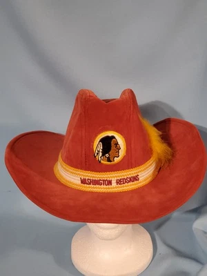 Sombrero vaquero Western vintage hecho en EE. UU. Washington Redskins talla mediana NFL Foto 1 de 4