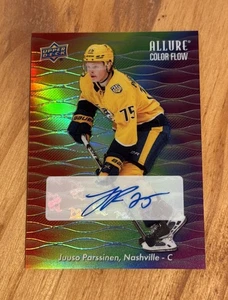 2023-24 Upper Deck Allure Color Flow CFA-PA Full Rainbow Auto Juuso Parssinen - Bild 1 von 4