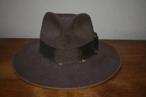 Vintage The Gun Club von Stetson braun Filz XXXX authentisch Hut Fedora Größe 6 3/4 - Bild 1 von 9