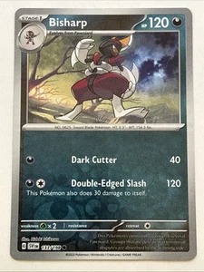 Pokémon TCG Scarlet & Violet Bisharp Reverse Holofoil 133/198 NM - Picture 1 of 2