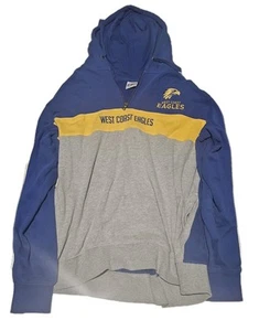 Vintage West Coast Eagles Jumper Hoodie XL AFL Blue Gold Mens - Foto 1 di 6