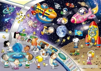 Puzzle epoca 216 pezzi PEANUTS taglio trasparente Snoopy Space Travel 18,2 x ... - Immagine 1 di 4