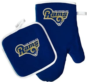 NFL Los Angeles Rams Hot Pad Ofenhandschuh Set Küche Weihnachten Geburtstag Geschenk - Bild 1 von 1