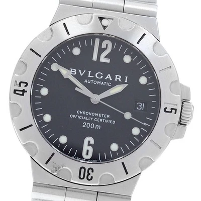BVLGARI Diagono Scuba SD38S Date black Dial Automatic Men's Watch_902795 - Image 1 of 4