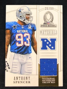 2013 Panini National Treasures Pro Bowl Materials JERSEY /99 Anthony Spencer #26 - Picture 1 of 2