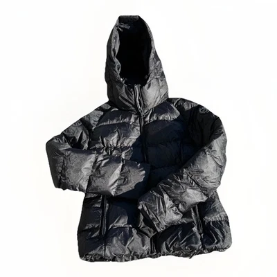 Parka SKEA Limited para mujer Re-Anna negra pitón capucha acolchada forrada talla 6 nueva con etiquetas $498 Foto 1 de 4
