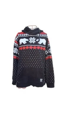 Sudadera con Capucha Negra Parish Nation 2X Oso Polar Grande Navidad  Foto 1 de 4
