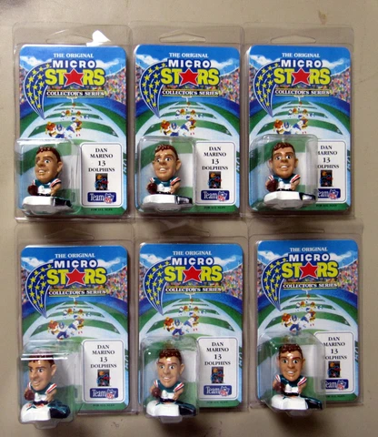 Dan Marino 1994 Micro Stars 6ct Football Lot New In Box 2in Tall Cover