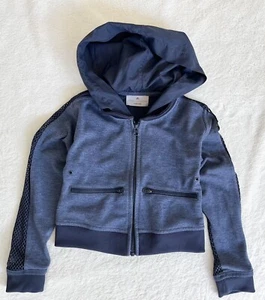 Adidas Stella McCartney Blue Long Sleeve Hooded Sweatshirt Hoodie Girls XS - Picture 1 of 6