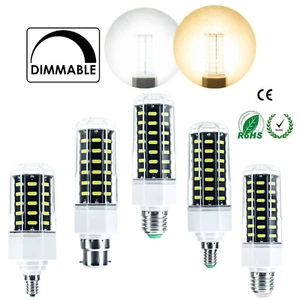 E27 E26 E12 E14 Dimmable LED Corn Bulb 22W 27W 30W 36W SMD White Light Lamps SS - Picture 1 of 15