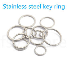 Stainless steel Split Key Rings Hoop Ring elastic Loop Keychain 8-50mm 10-10000x