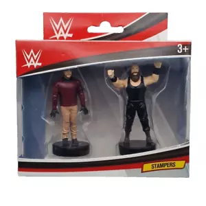 WWE Stampers Collectible Figure Pack of 2 - Roman Reigns & Bayley NEW In Box - Imagen 1 de 8