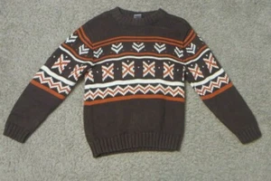 Gymboree Brown Orange White Sweater Size 6 - Picture 1 of 2