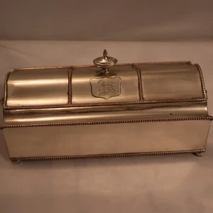 Impresionante Tintero Inglés Antiguo Plata - Circa 1885 - Coleccionable - Imagen 1 de 11