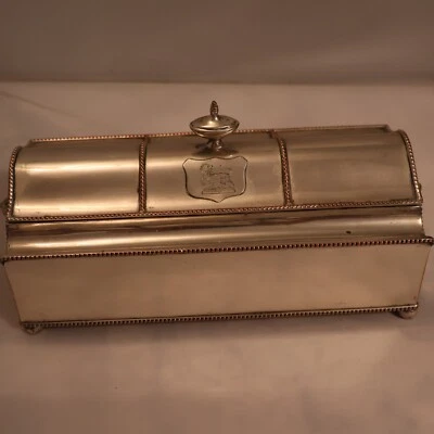 Impresionante Tintero Inglés Antiguo Plata - Circa 1885 - Coleccionable Foto 1 de 4