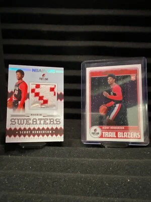 2023-24 NBA Hoops Winter Rookie Sweaters #RSW-SCO and Scoot Henderson (RC) 297 - Image 1 of 4