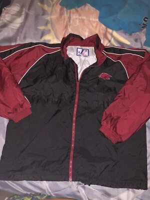 Chaqueta para hombre University of Arkansas Razorbacks logotipo XL atlética cremallera viento Foto 1 de 3