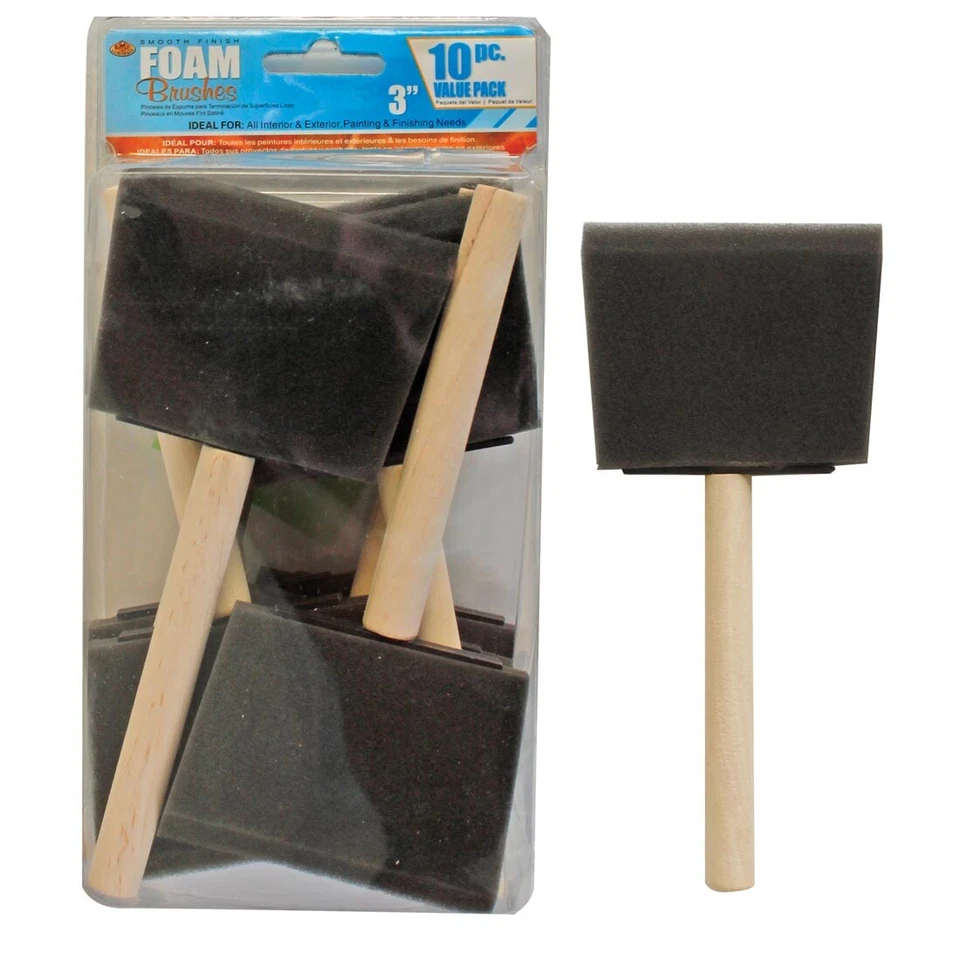 PACK DE 10 CEPILLOS ESPUMA 3" Foto 1 de 1