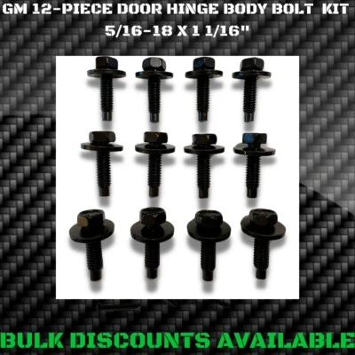 1960-1969 Chevrolet Corvair SS Upper & Lower DOOR HINGE BODY BOLTS Set GM OEM - Image 1 of 2